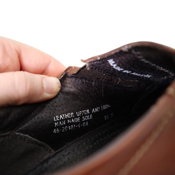 Venturini Mens Slip On Zeland Loafer Size 9.5 Brown Leather Comfort Dress Square - Picture 8 of 10